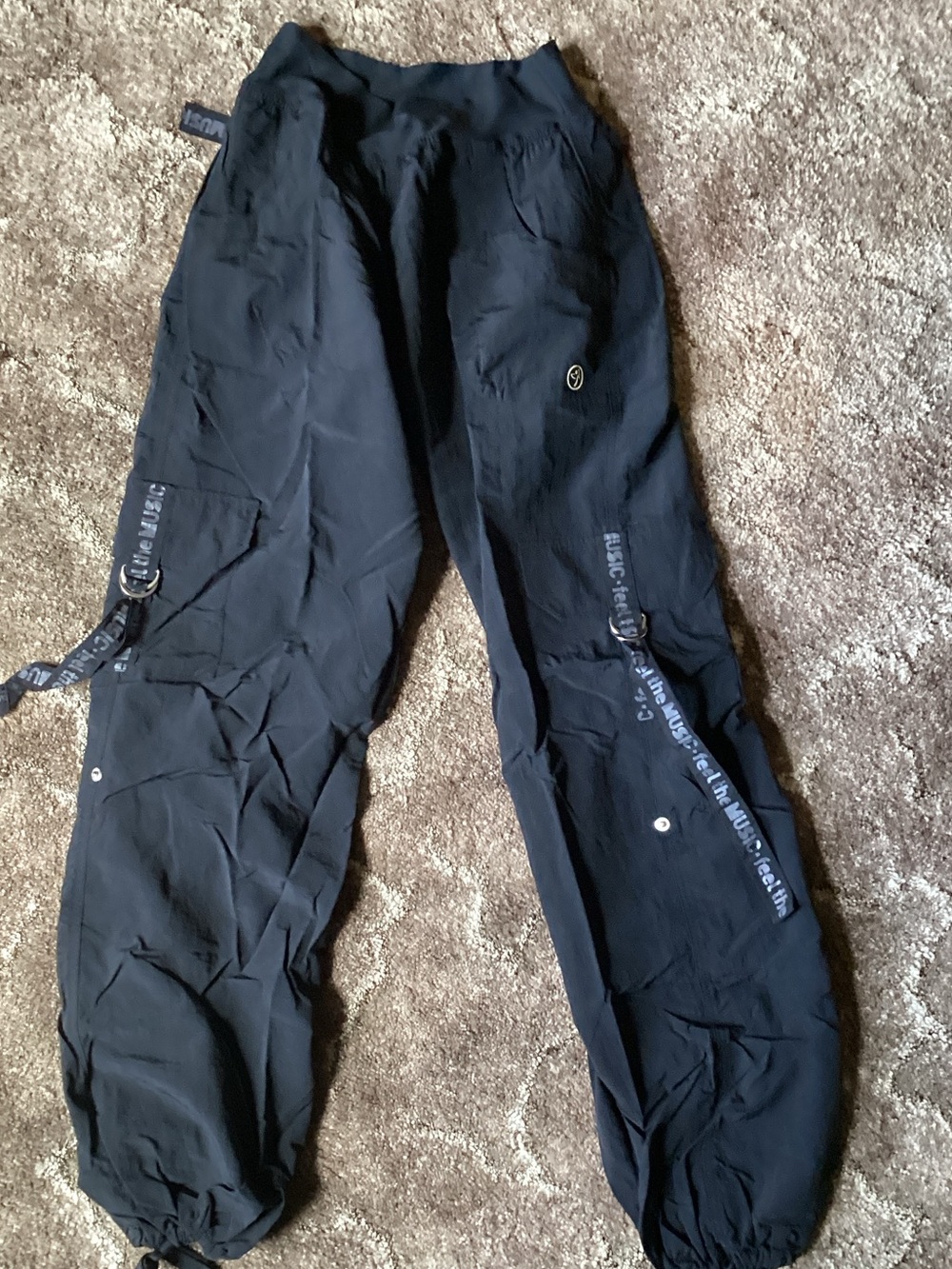 Zumba Fitness Black Cargo Jogger Track Pants